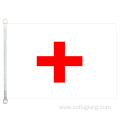 Blanc croix rouge flag 100% polyster 90*150CM